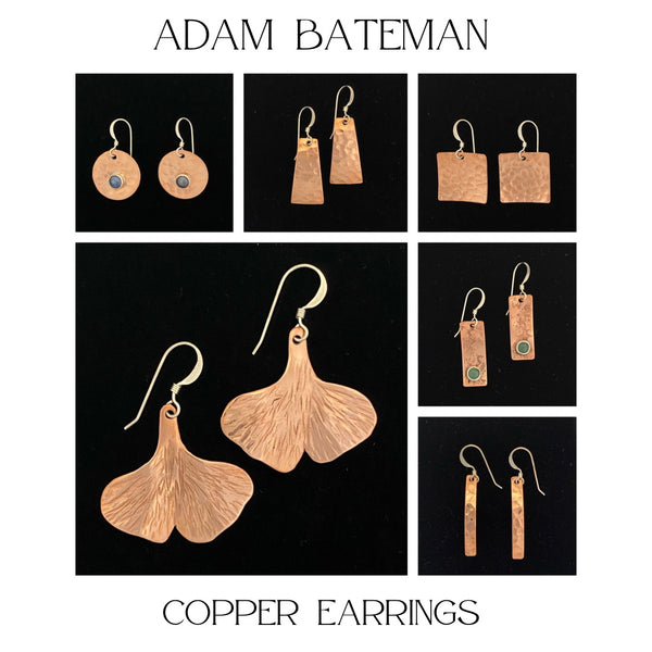 Copper Earrings by Adam Bateman