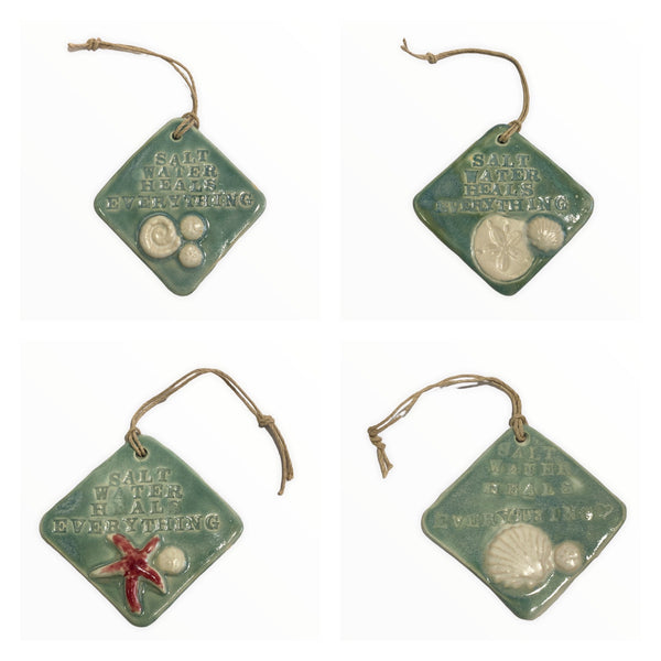 Ceramic Ornament Hangers by Muddy Duck Pottery