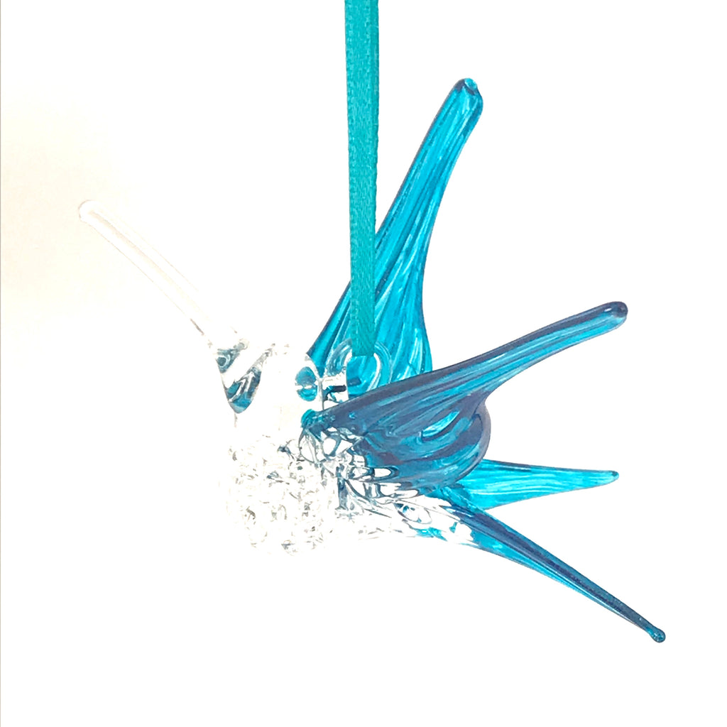Glass Hummingbird, Turquoise