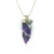 Sterling Silver with Amethyst Crystal Pendant Necklace