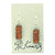 Dichroic Glass Earrings, Rectangular Orange Sparkle - Side Street Studio