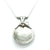 Sterling Silver Scallop Shell Pendant Necklace with Pearl
