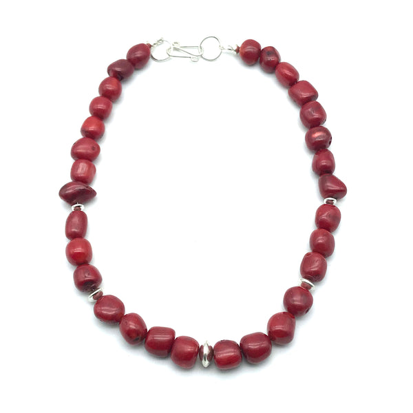 Sterling Silver Red Sea Bamboo Necklace - Side Street Studio