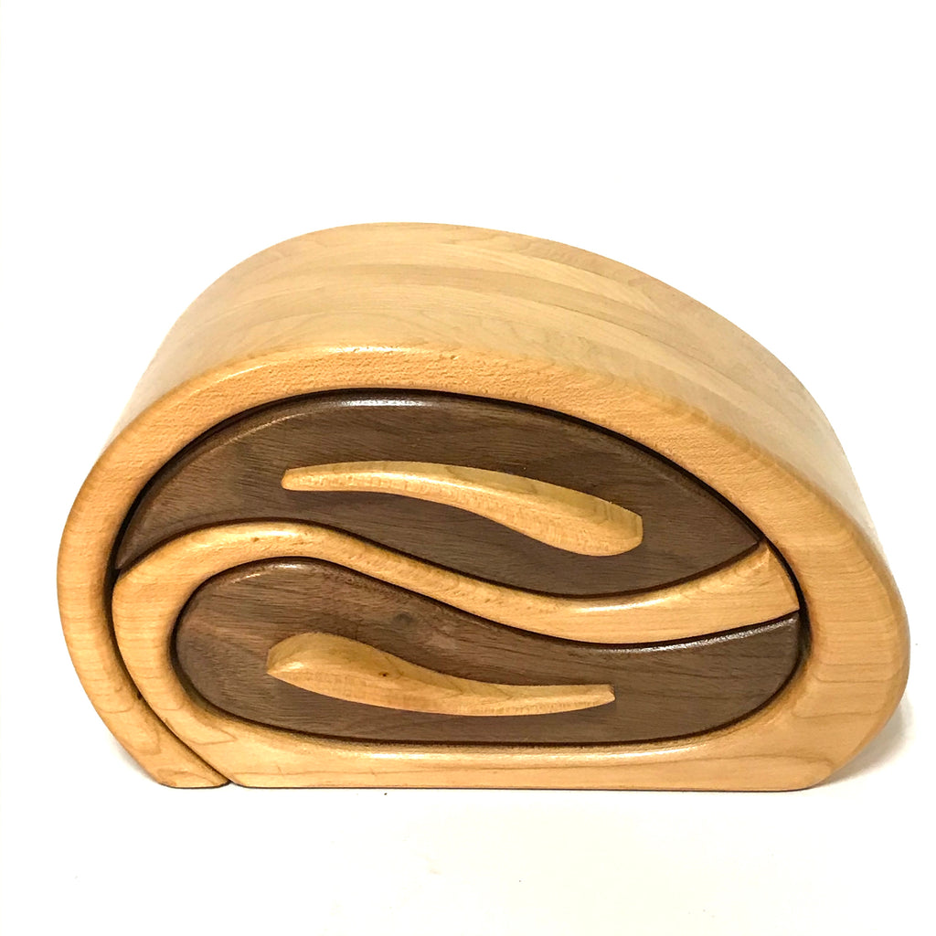 Wooden Jewelry Treasure Boxes, Whales Play