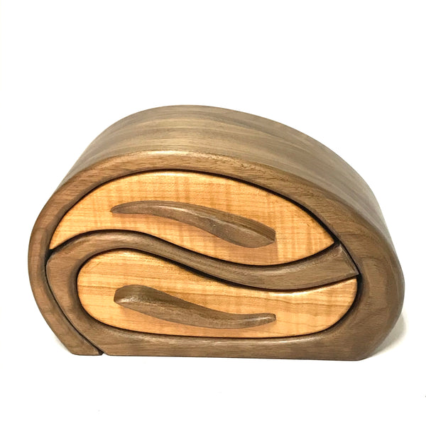 Wooden Jewelry Treasure Boxes, Whales Play