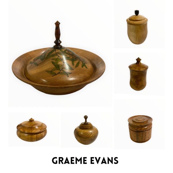 Wooden Lidded Vessels by Graeme Evans