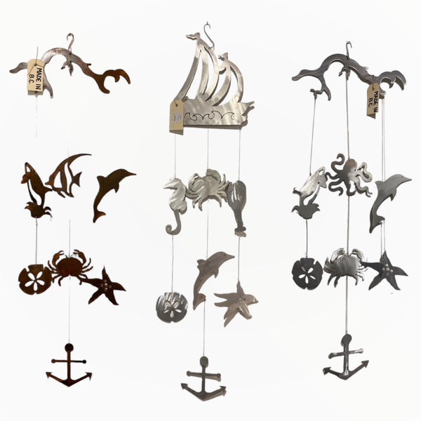 Sea Life Chimes, Mobiles and Kitetails by Indoor Outdoor Metalworks