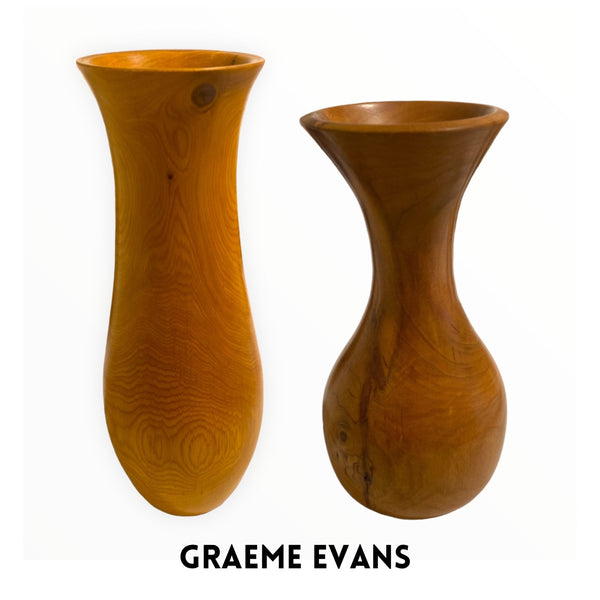 Wooden Vases by Graeme Evans